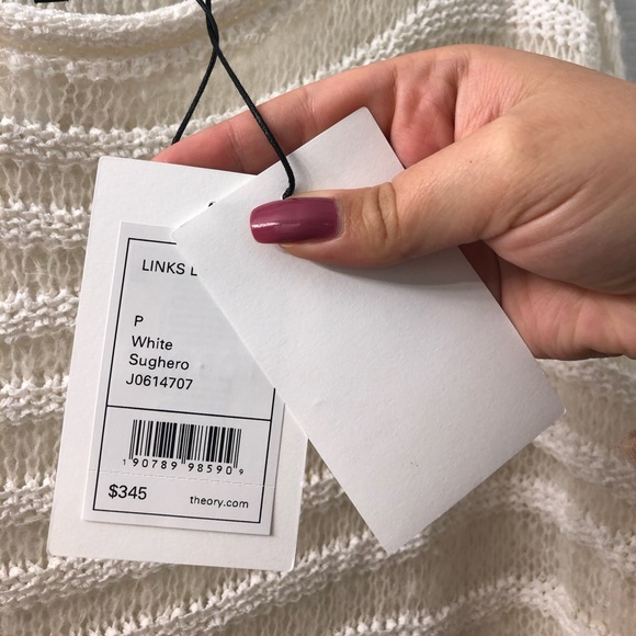 Theory White Sughero long sleeves sweater - Picture 6 of 12